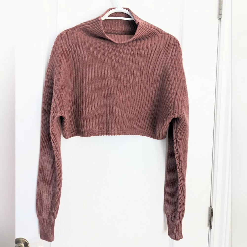 Aritzia Wilfred Montpelier Merino Wool Turtleneck Sweater mauve XS - Picture 1 of 8
